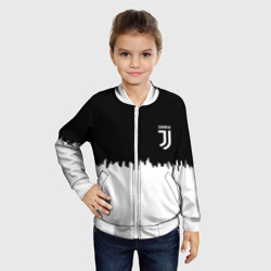 Детский бомбер 3D Juventus белый огонь текстура - фото 2
