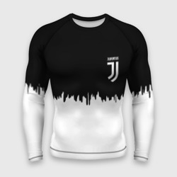 Мужской рашгард 3D Juventus белый огонь текстура