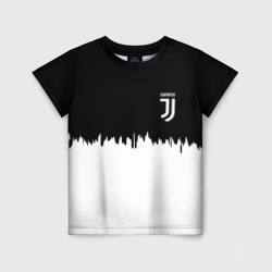 Детская футболка 3D Juventus белый огонь текстура