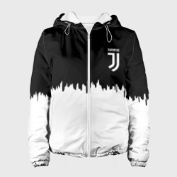 Женская куртка 3D Juventus белый огонь текстура