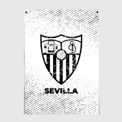 Постер Sevilla с потертостями на светлом фоне