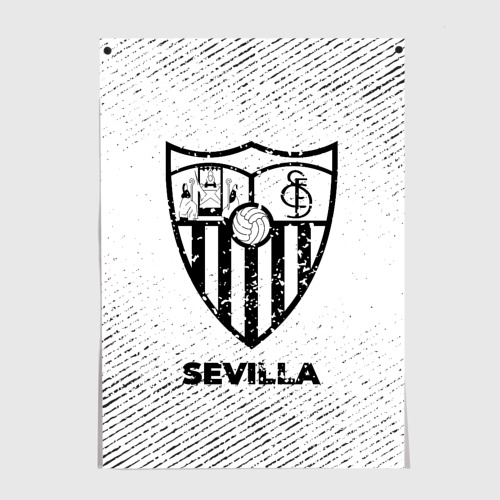 Постер Sevilla с потертостями на светлом фоне