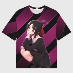 Женская футболка oversize 3D Кагуя из Kaguya sama wa Kokurasetai