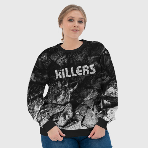 Женский свитшот 3D The Killers black graphite, цвет 3D печать - фото 6