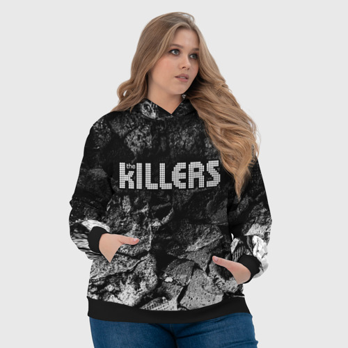 Женская толстовка 3D The Killers black graphite, цвет 3D печать - фото 6