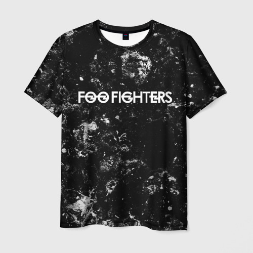 Мужская футболка с принтом Foo Fighters black ice, вид спереди №1