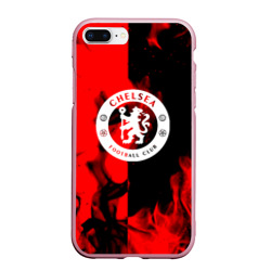 Чехол для iPhone 7Plus/8 Plus матовый Chelsea fire storm текстура