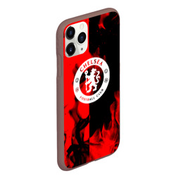 Чехол для iPhone 11 Pro Max матовый Chelsea fire storm текстура - фото 2