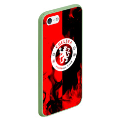 Чехол для iPhone 5/5S матовый Chelsea fire storm текстура - фото 2