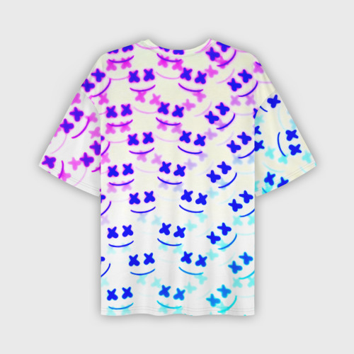 Мужская футболка oversize 3D Marshmello pattern neon, цвет 3D печать - фото 2