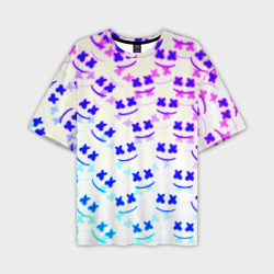 Мужская футболка oversize 3D Marshmello pattern neon