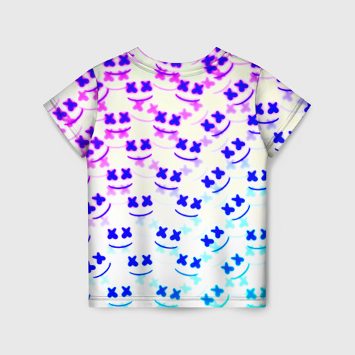 Детская футболка 3D Marshmello pattern neon, цвет 3D печать - фото 2