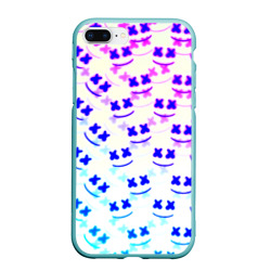 Чехол для iPhone 7Plus/8 Plus матовый Marshmello pattern neon