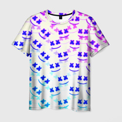 Мужская футболка 3D Marshmello pattern neon