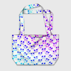 Пляжная сумка 3D Marshmello pattern neon