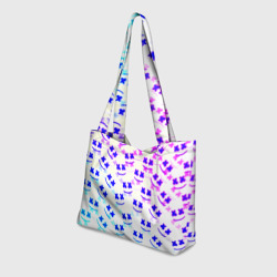 Пляжная сумка 3D Marshmello pattern neon - фото 2