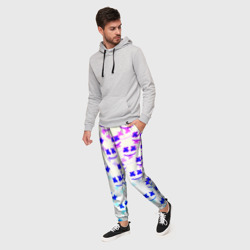 Мужские брюки 3D Marshmello pattern neon - фото 2