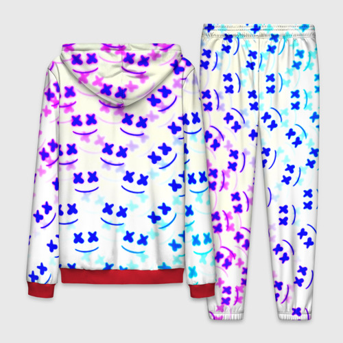 Мужской костюм 3D Marshmello pattern neon, цвет красный - фото 2