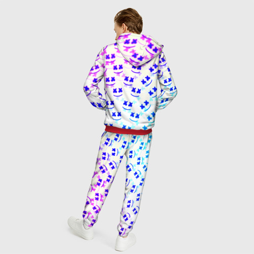 Мужской костюм 3D Marshmello pattern neon, цвет красный - фото 4