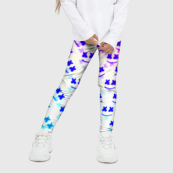 Детские леггинсы 3D Marshmello pattern neon - фото 2