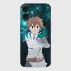 Чехол для iPhone 16 силиконовый с защитой камеры Казума Сато из Коносубы