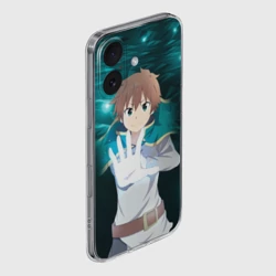 Чехол для iPhone 16 силиконовый с защитой камеры Казума Сато из Коносубы - фото 2