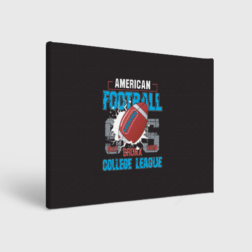 Холст прямоугольный American football college league, цвет 3D печать