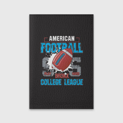 Обложка для паспорта матовая кожа American football college league