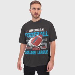 Мужская футболка oversize 3D American football college league - фото 2