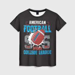 Женская футболка 3D American football college league