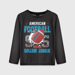 Детский лонгслив 3D American football college league