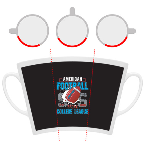 Кружка Латте American football college league - фото 6