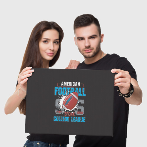 Холст прямоугольный American football college league, цвет 3D печать - фото 5