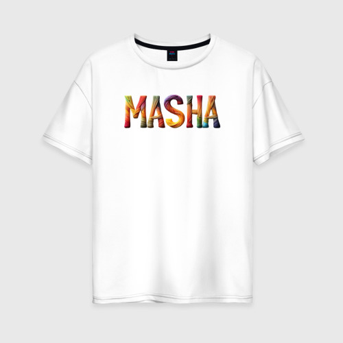 Женская футболка хлопок Oversize Masha yarn, цвет белый