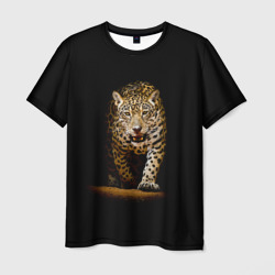 Мужская футболка 3D Леопард на встречу