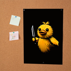 Постер Утка с ножом мем - фото 2