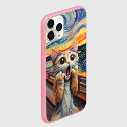 Чехол для iPhone 11 Pro Max матовый Кот крик вязаный арт - фото 2