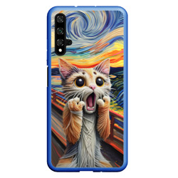 Чехол для Honor 20 Кот крик вязаный арт