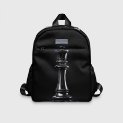 Детский рюкзак 3D Черный ферзь - шахматы