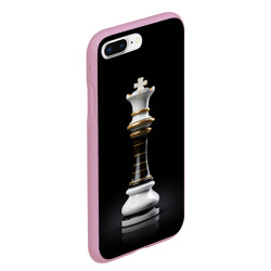 Чехол для iPhone 7Plus/8 Plus матовый Белый король - шахматы - фото 2