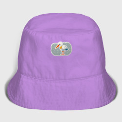 Мужская панама хлопок Птенец черно белого аиста