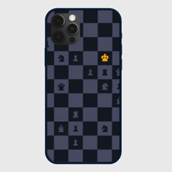 Чехол для iPhone 12 Pro Max Синяя шахматная доска