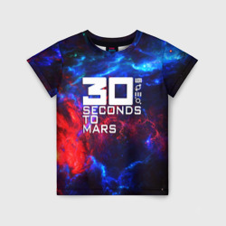 Детская футболка 3D Thirty Seconds to Mars space rock