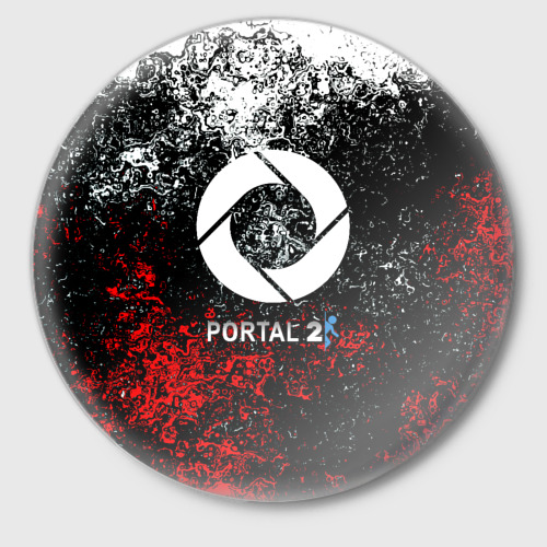 Значок Portal 2 брызги красок, цвет белый