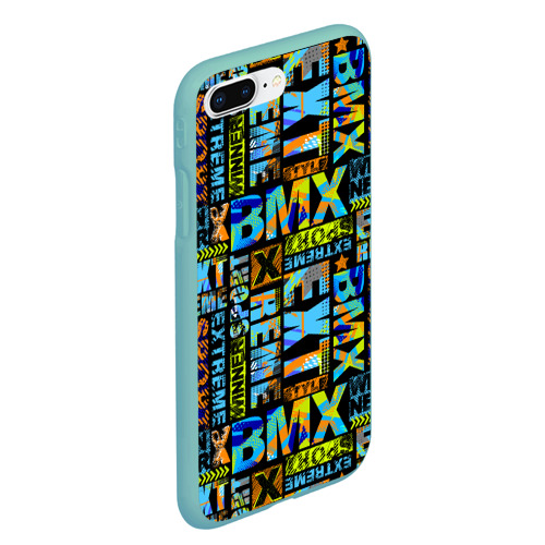 Чехол для iPhone 7Plus/8 Plus матовый с принтом Extreme sport BMX, вид сбоку #3