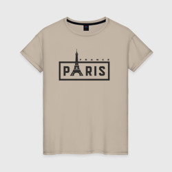 Paris France – Женская футболка хлопок с принтом купить со скидкой в -20%
