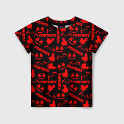 Fortnite pattern logo marshmello – Детская футболка 3D с принтом купить со скидкой в -33%