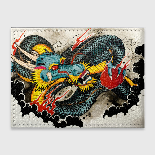 Обложка для студенческого билета Samurai tatoo dragon , цвет черный - фото 2