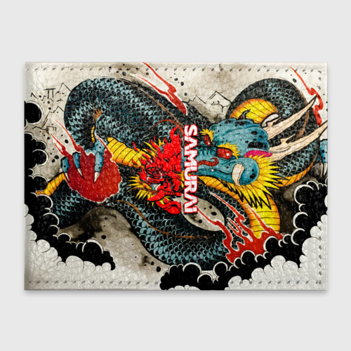 Обложка для студенческого билета Samurai tatoo dragon , цвет черный