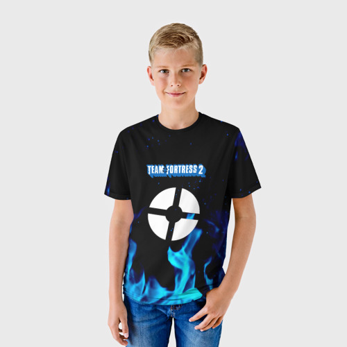 Детская футболка 3D Team Fortress 2 flame, цвет 3D печать - фото 3